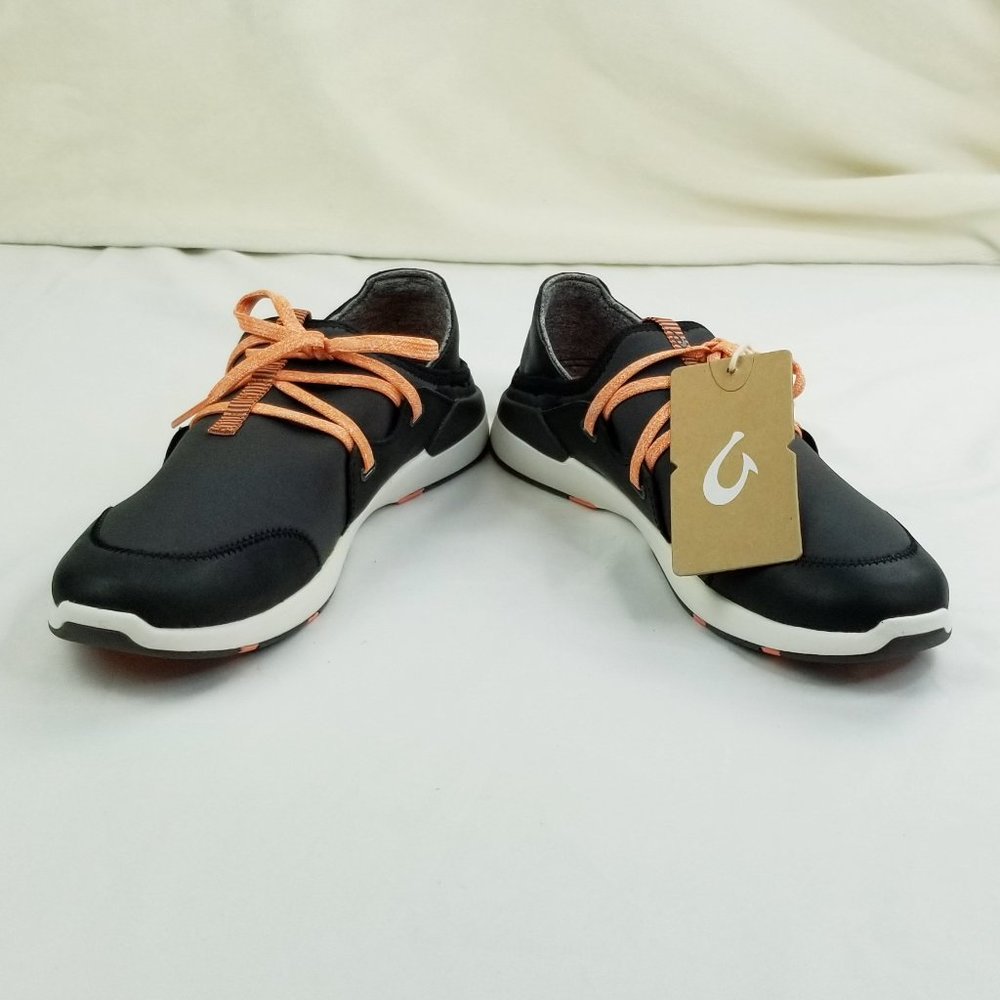 Olukai Miki Li 8.5 Pavement Black Women's Sneakers